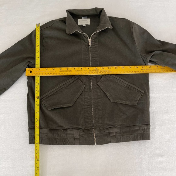 Mcguire Denim x Revolve Jacket Women S 'Paradiso' Twill Moto Stretch Gray Crop - Picture 8 of 9